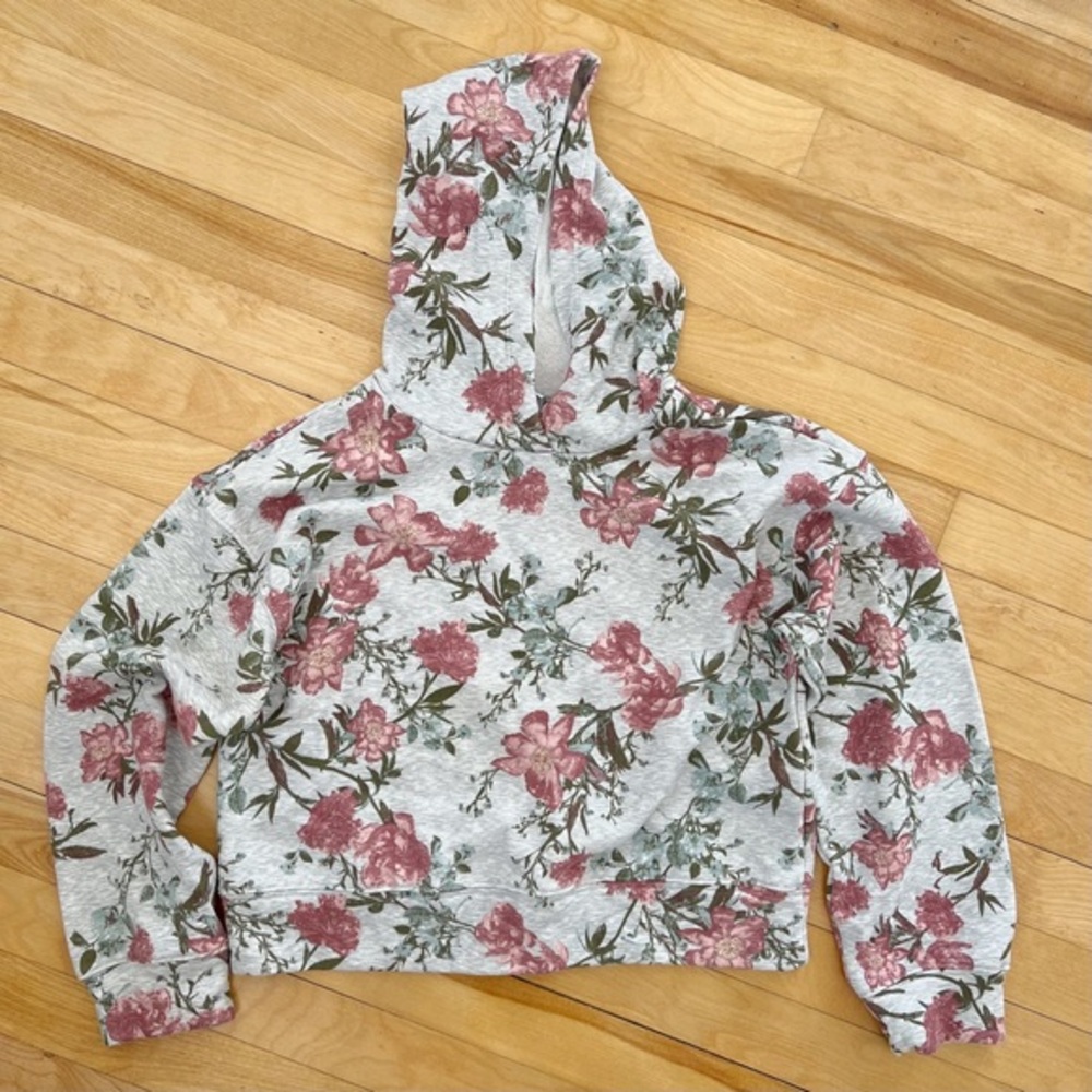Old Navy Floral Hooded Sweatshirt - Size L